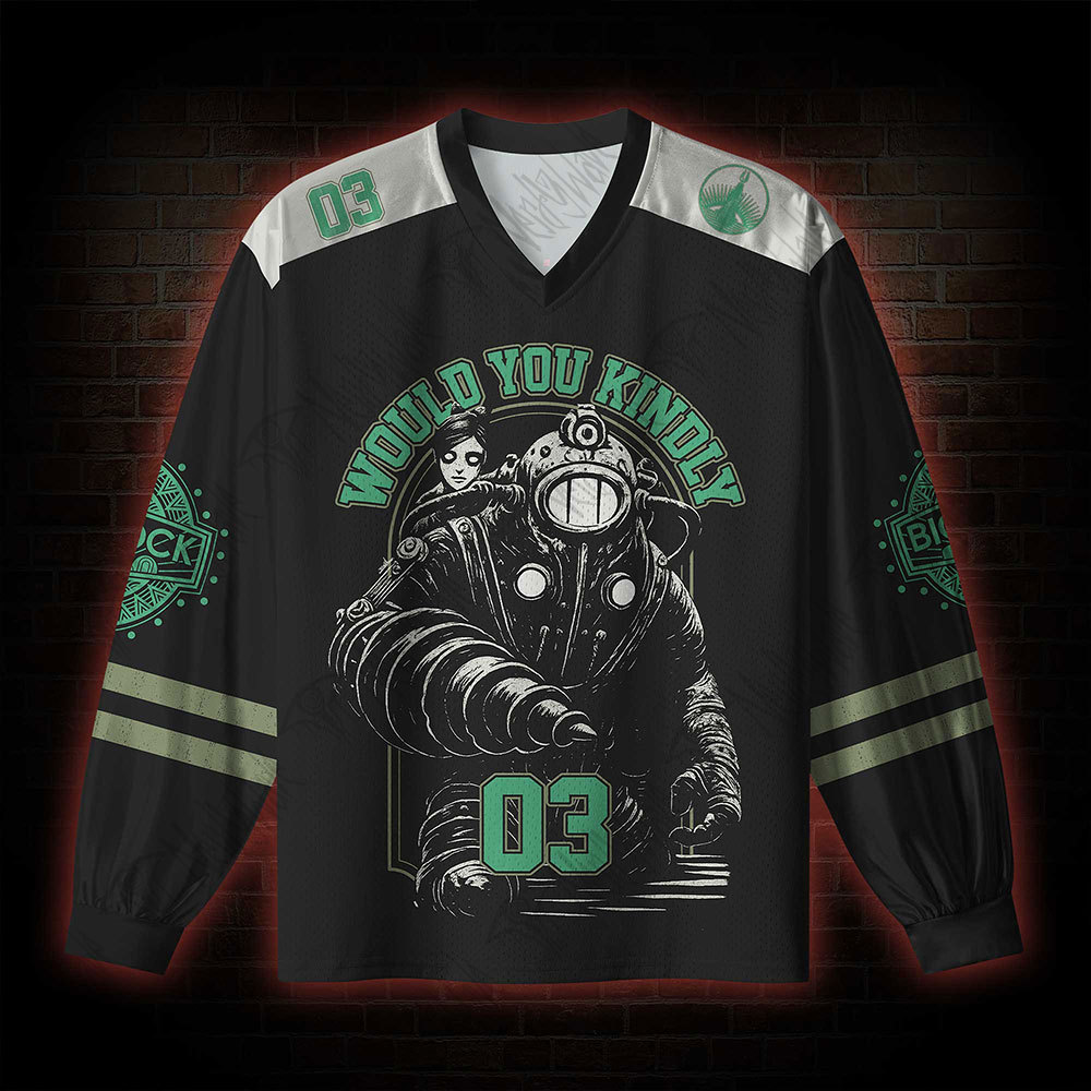 Would You Kindly V-Neck Long Sleeve Jersey