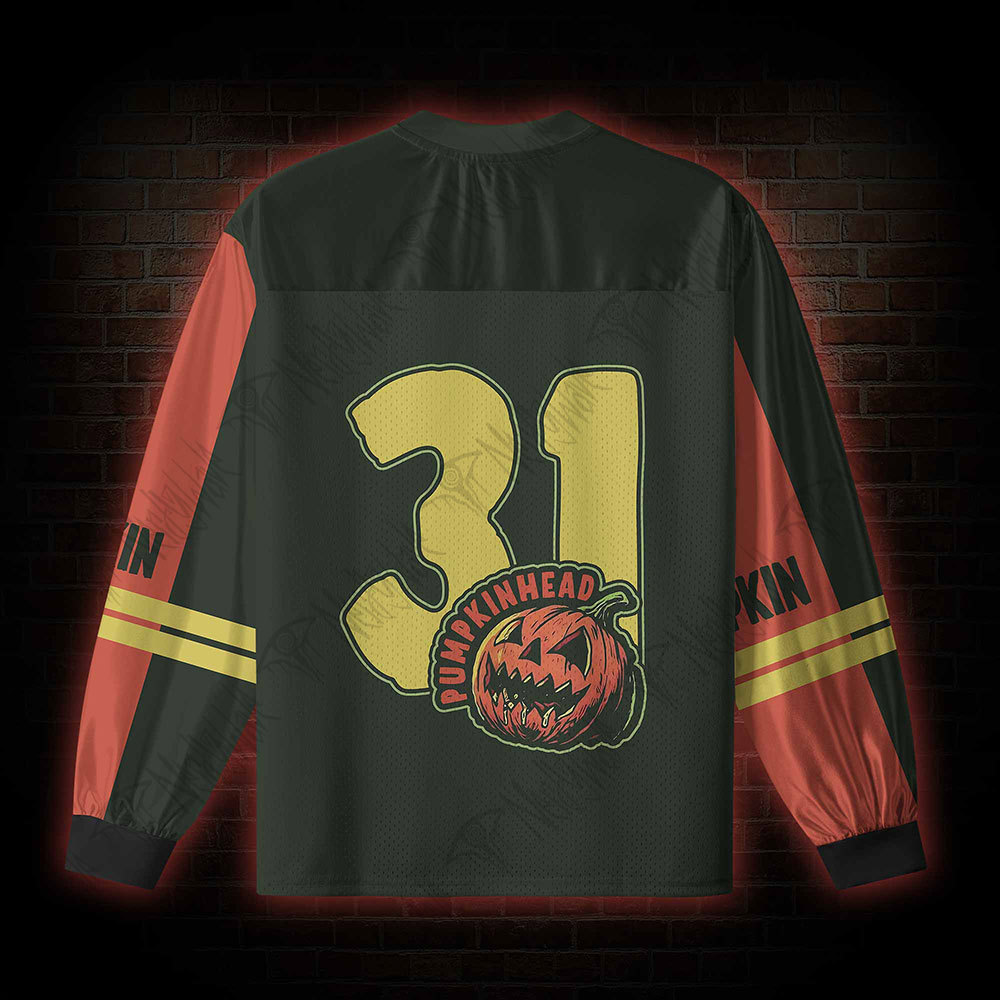 Pumpkin Guts V-Neck Long Sleeve Jersey