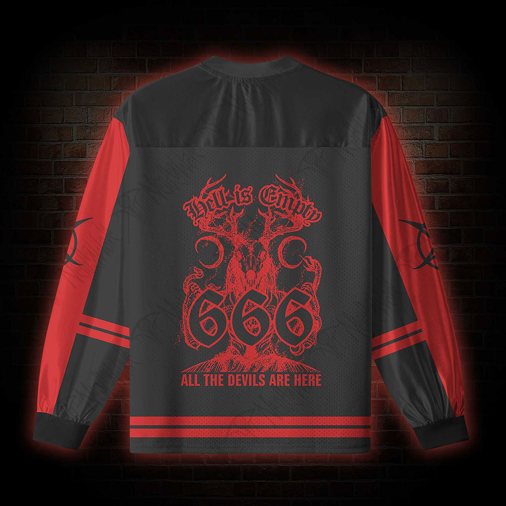 Hell is Empty V-Neck Long Sleeve Jersey