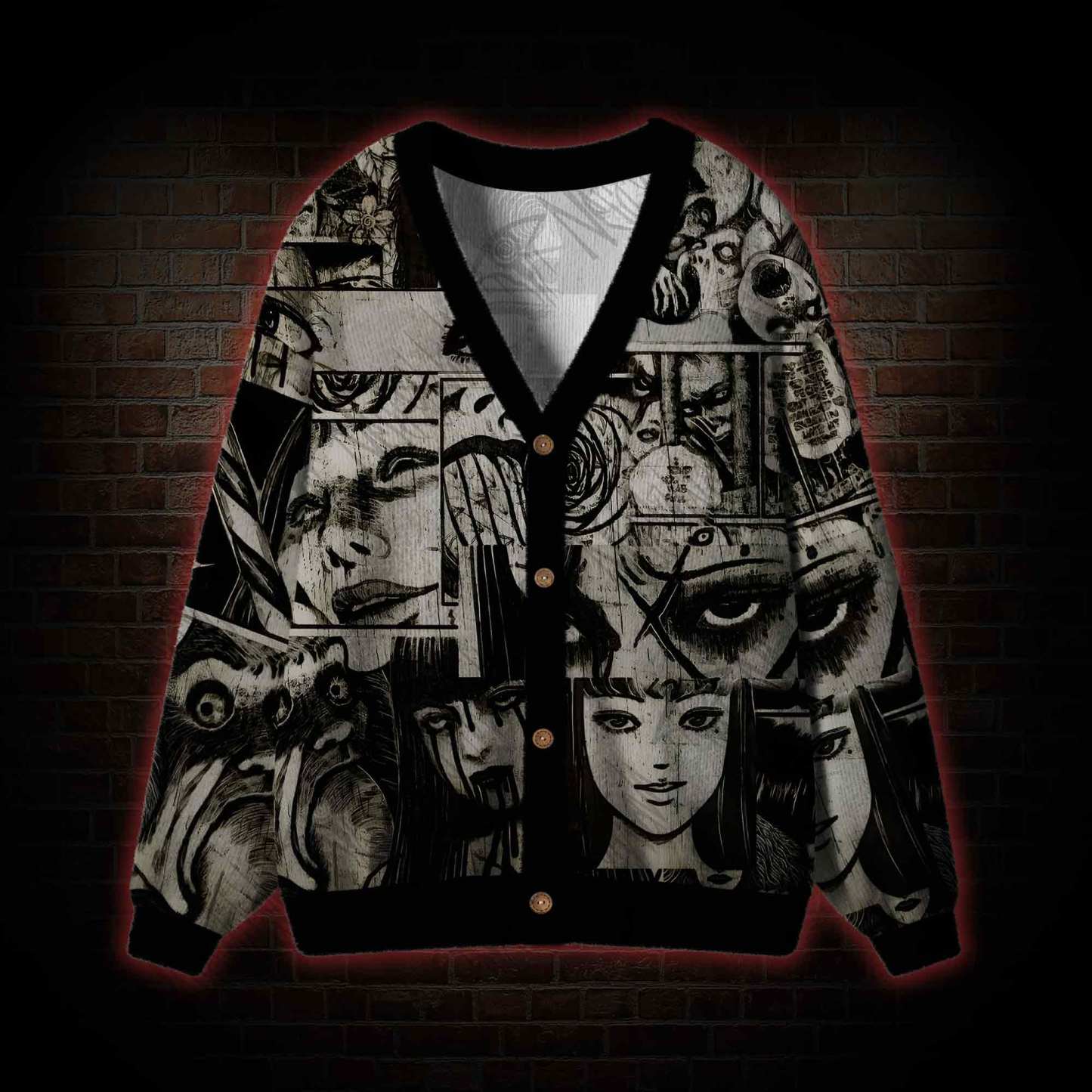 Eyes of Horror Cardigan Sweater