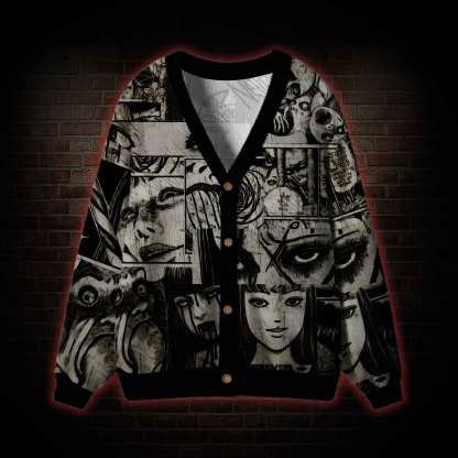 Eyes of Horror Cardigan Sweater