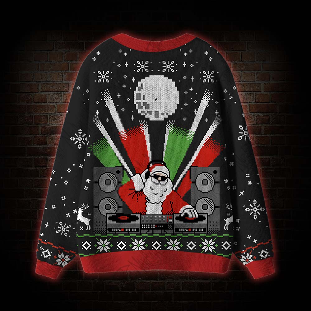 Dj Santa Club Cardigan Sweater