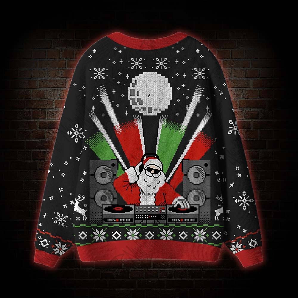 Dj Santa Club Cardigan Sweater