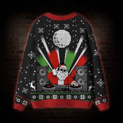 Dj Santa Club Cardigan Sweater