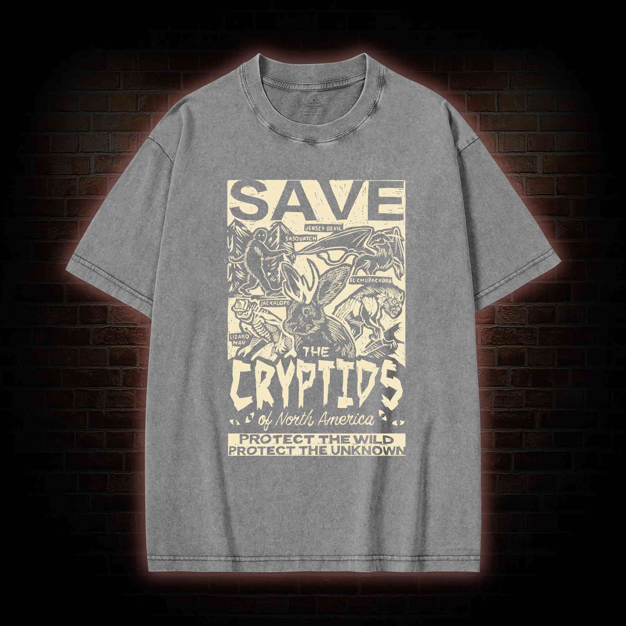 Save the Cryptids Washed T-shirt