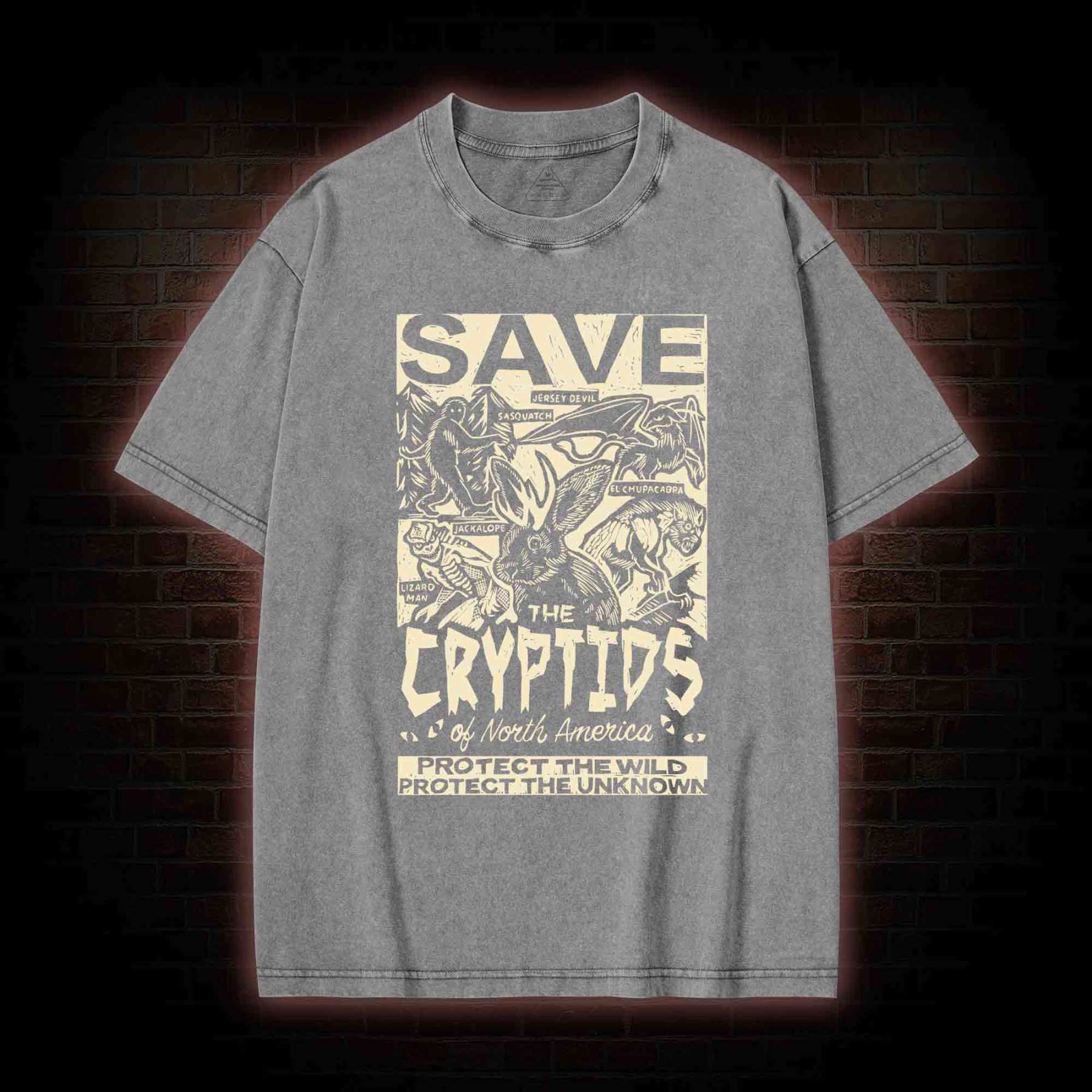 Save the Cryptids Washed T-shirt