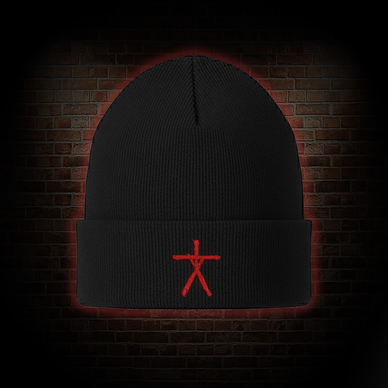 I'm Afrid to Close My Eyes Embroidered Beanie