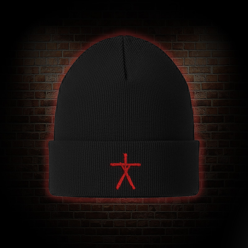 I'm Afrid to Close My Eyes Embroidered Beanie