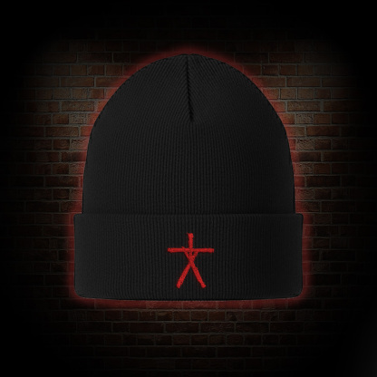 I'm Afrid to Close My Eyes Embroidered Beanie