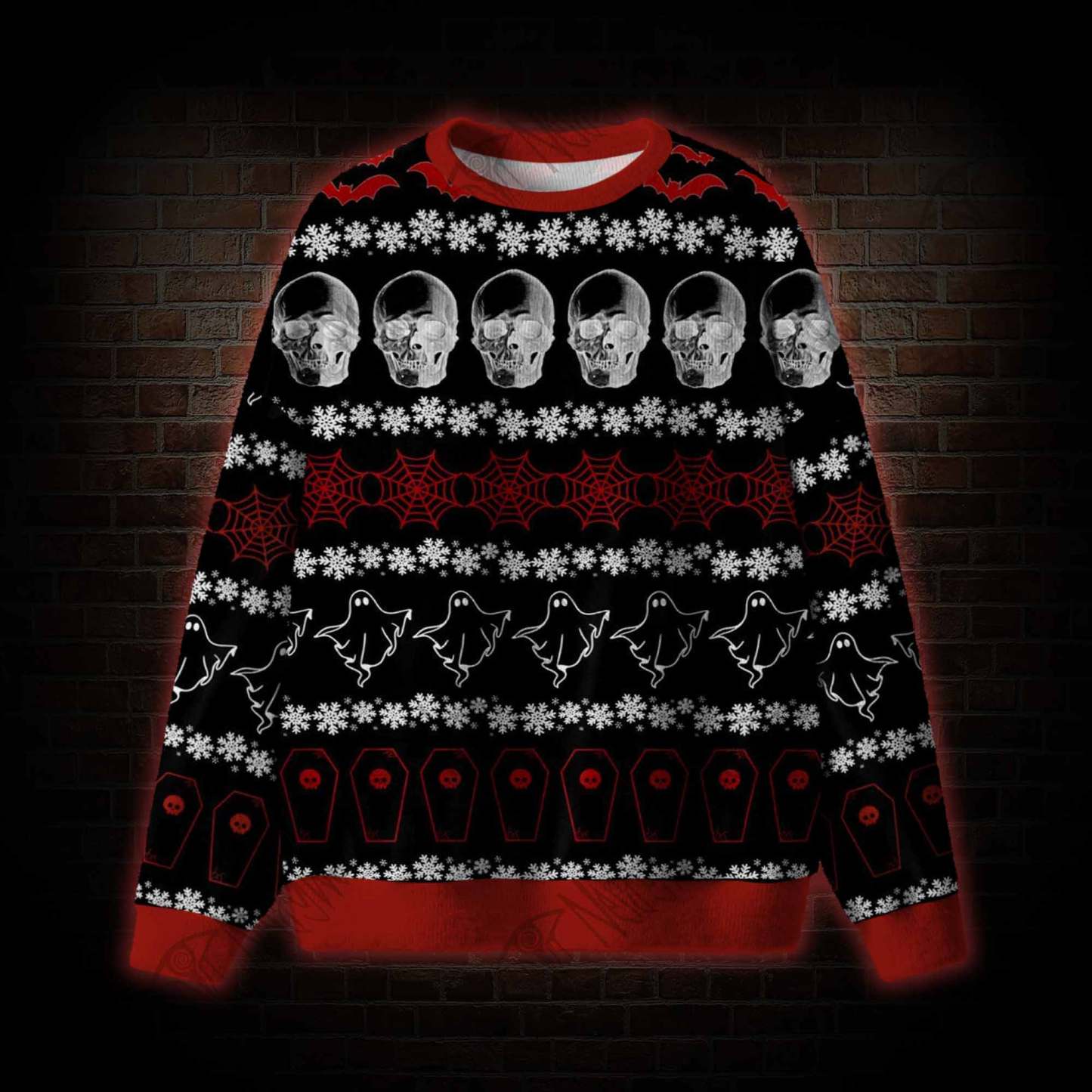 Gothic Skulls, Ghosts & Bats Ugly Sweatshirts