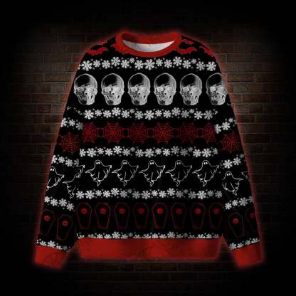 Gothic Skulls, Ghosts & Bats Ugly Sweatshirts