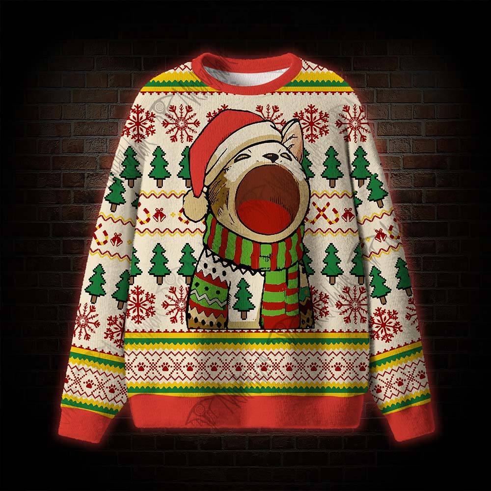 Yawning Cat Ugly Sweatshirts