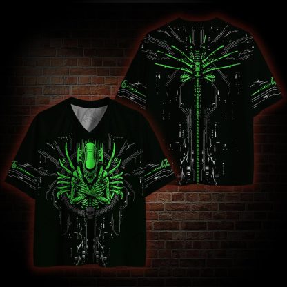 Alien in Space Horror Mesh Jersey