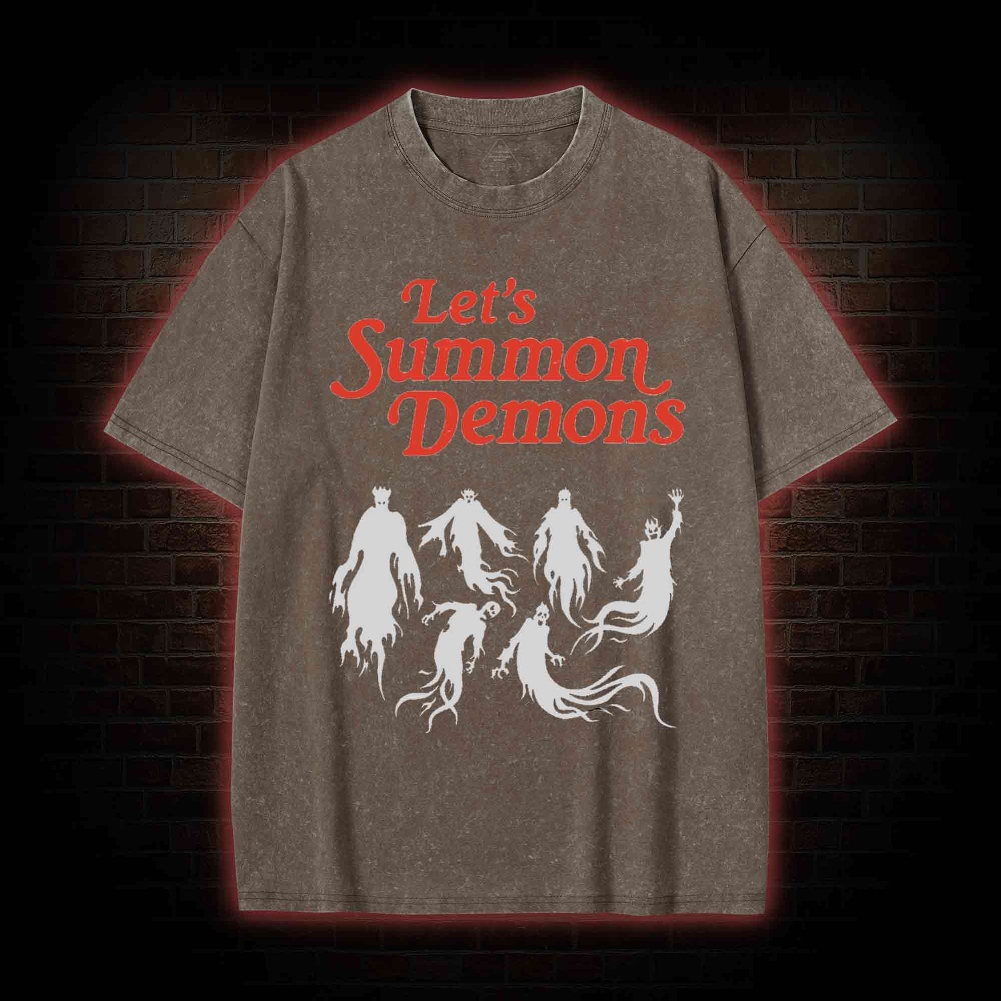 Let's Summon Demons Washed T-shirt
