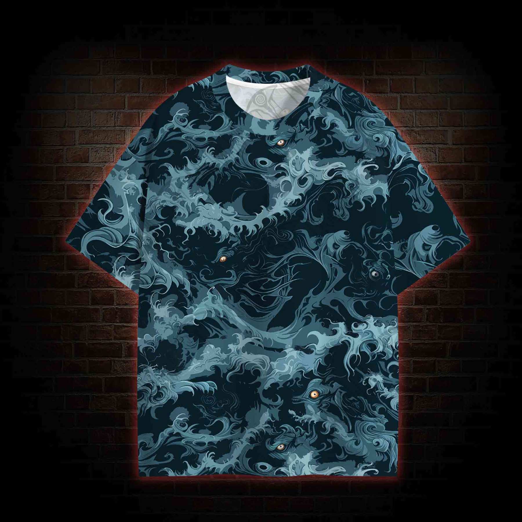 Wave All Over Print T-shirt