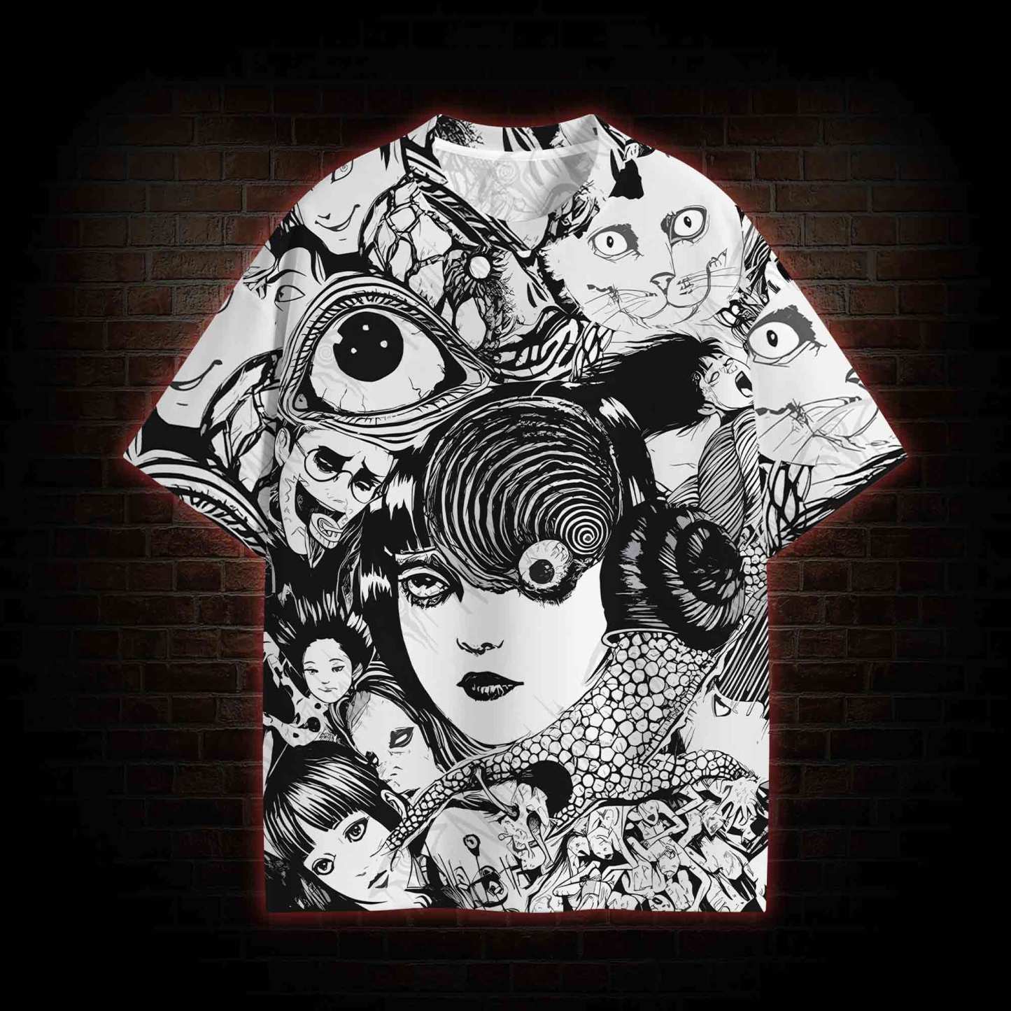 Sprial Horror All Over Print T-shirt