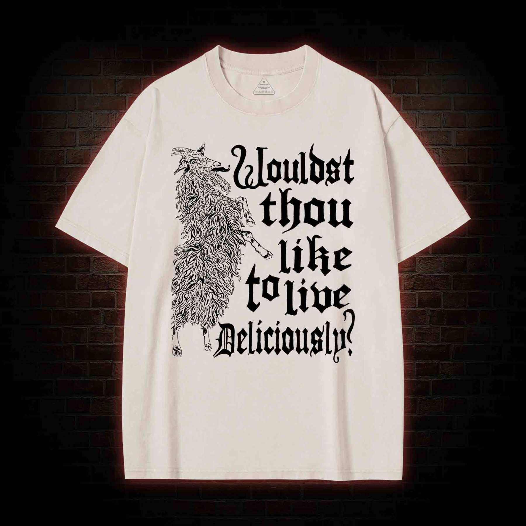 Live Deliciously Black Phillip T-shirt