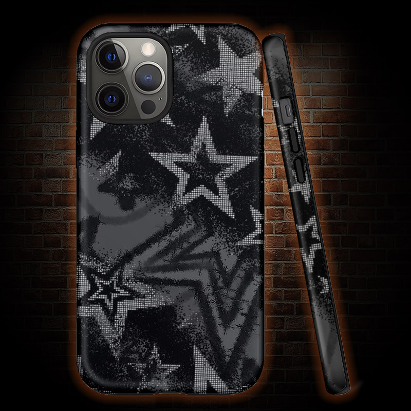 Grunge Black Star Phone Case