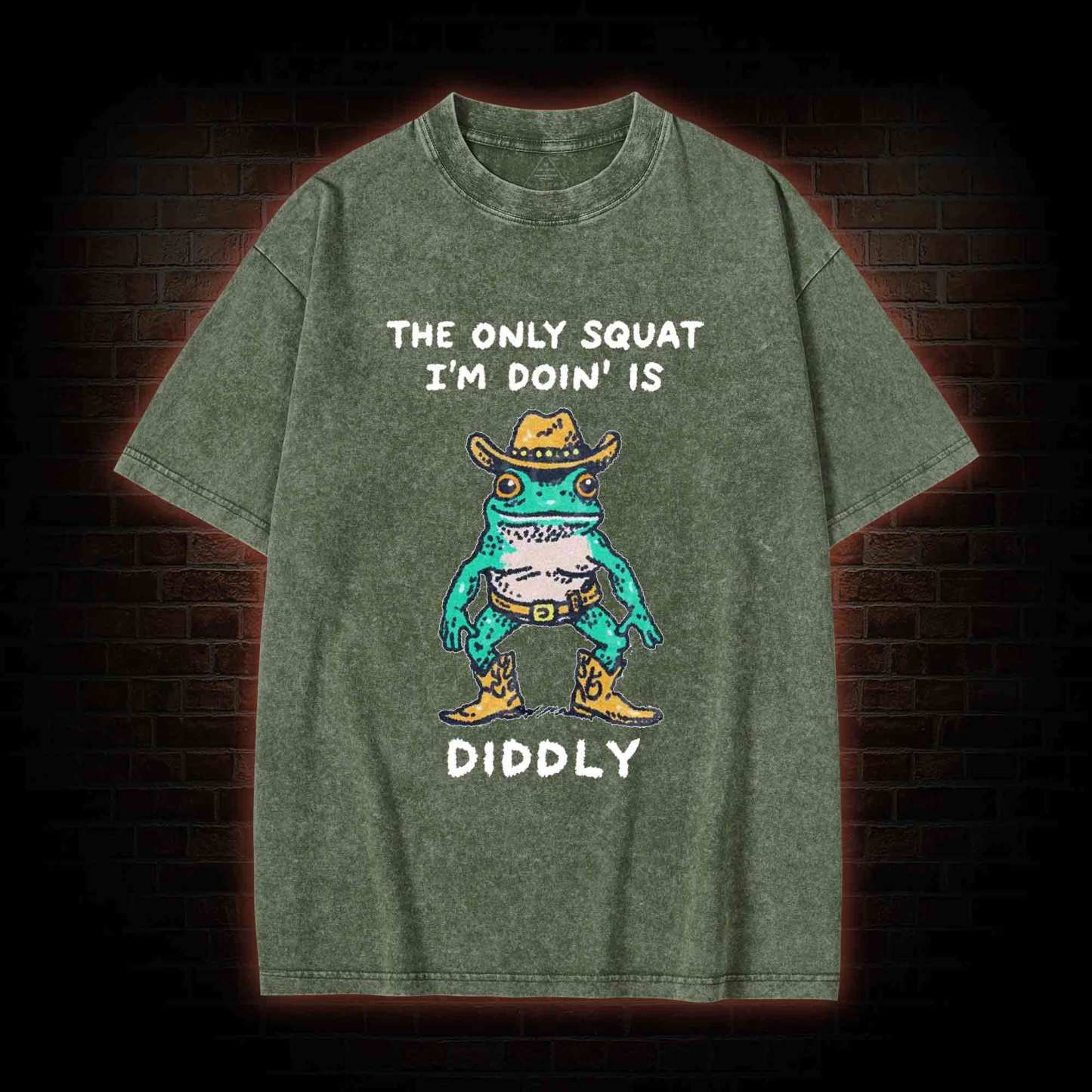 Cowboy Frog Washed T-shirt