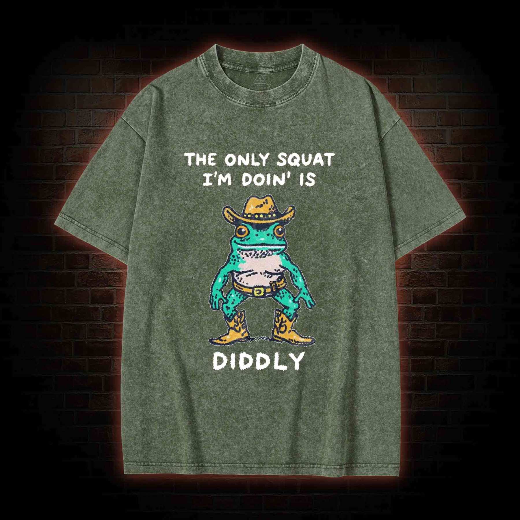 Cowboy Frog Washed T-shirt