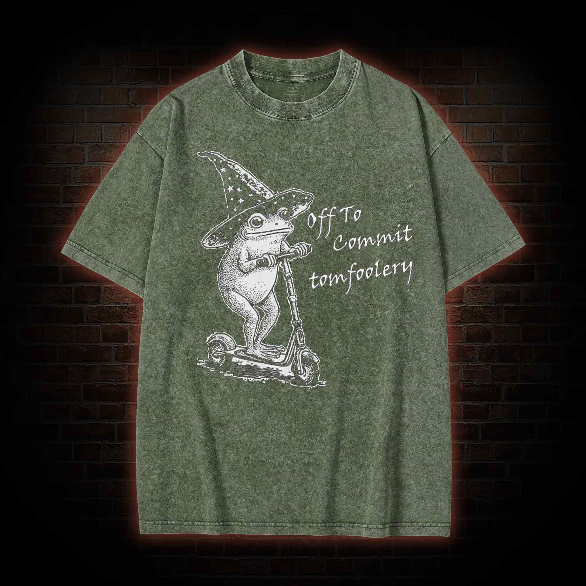 Off to Commit Tomfoolery Washed T-shirt