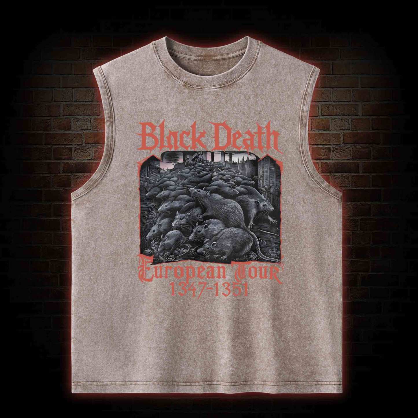 Vintage Black Death European Tour Washed Tank Top
