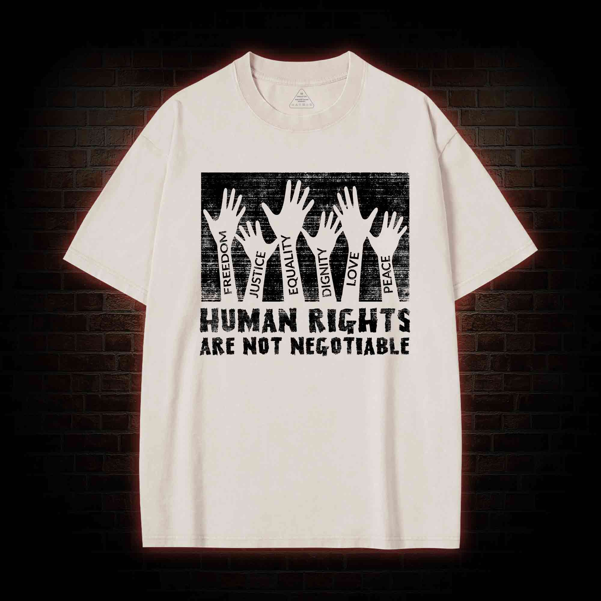 Human Rights are not Negotiable Washed T-shirt