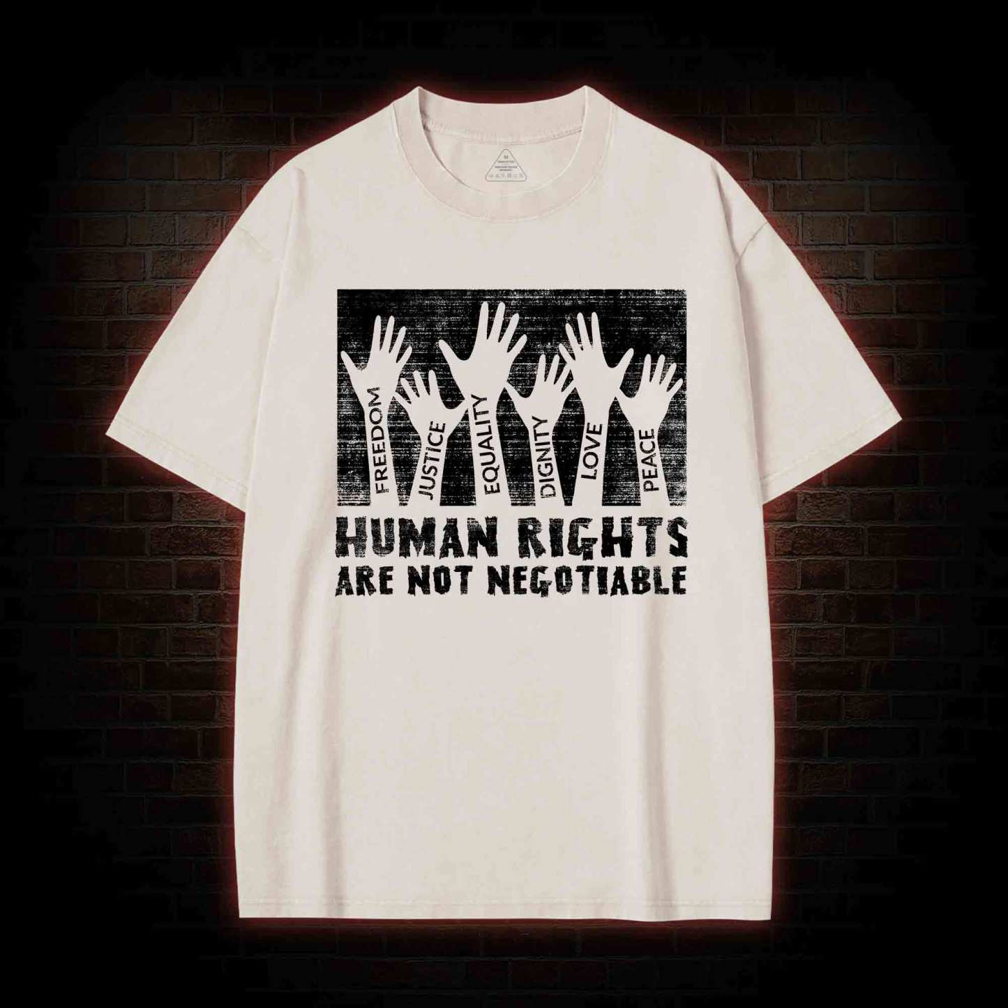 Human Rights are not Negotiable Washed T-shirt