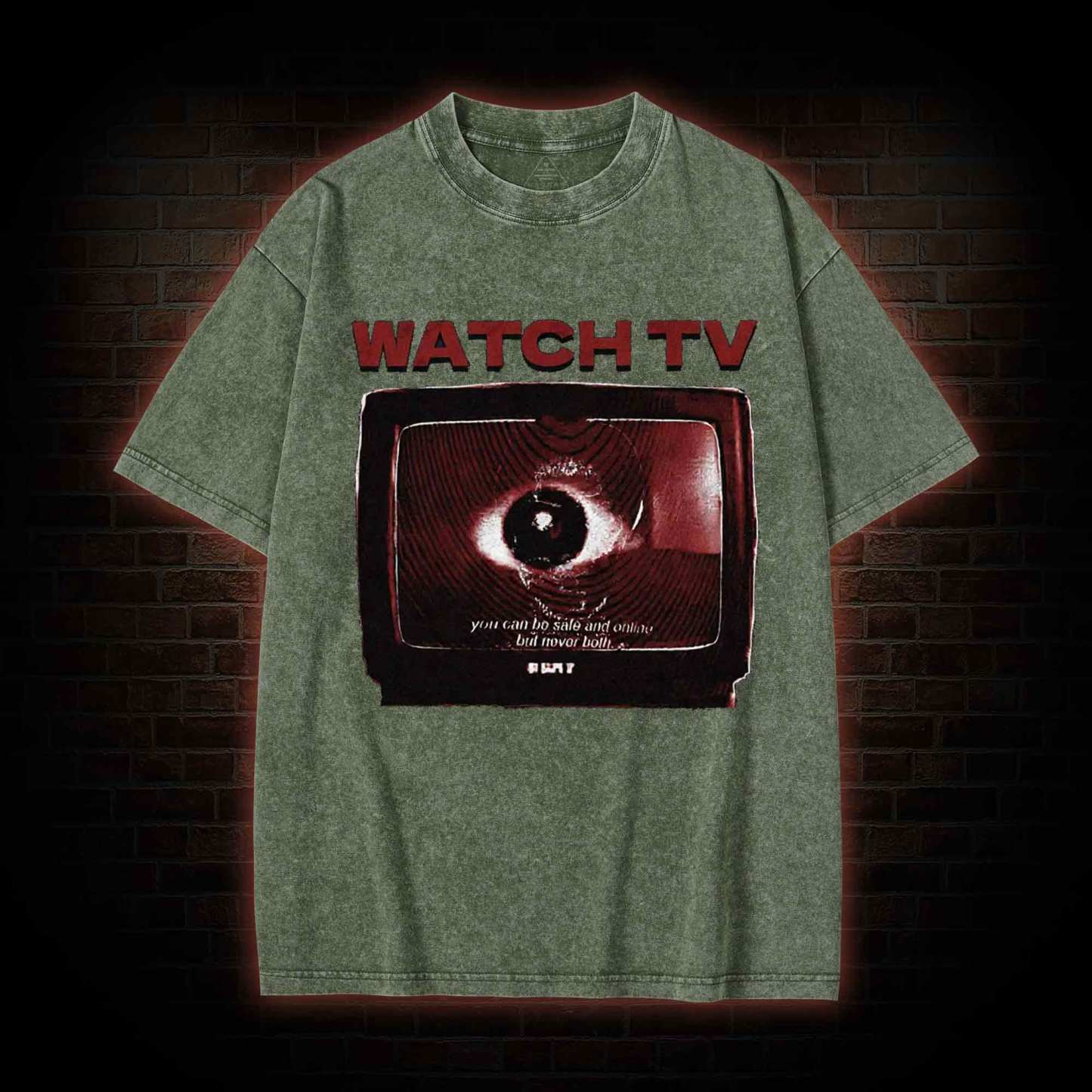 You Can be Safe & Online But Never Both Washed T-shirt