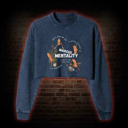 Marcus the Worm Washed Cropped Sweatshirts