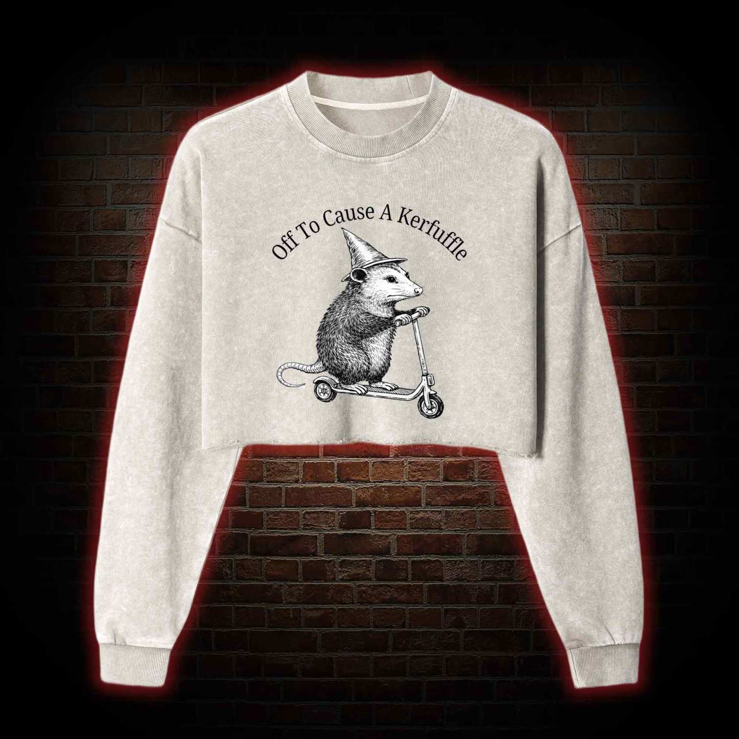 Cause a Kerfuffle Washed Cropped Sweatshirts