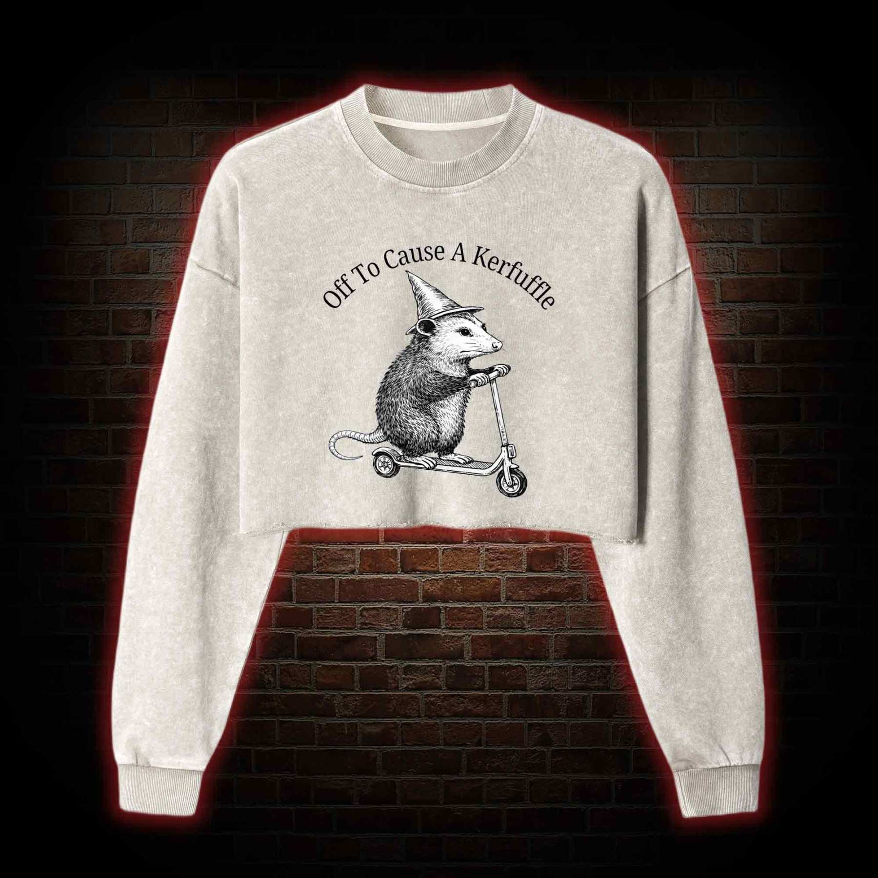 Cause a Kerfuffle Washed Cropped Sweatshirts