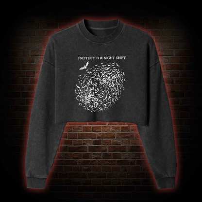 Bat Conservation Washed Cropped Sweatshirts