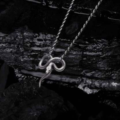 Coiled Snake Sculptural Necklace
