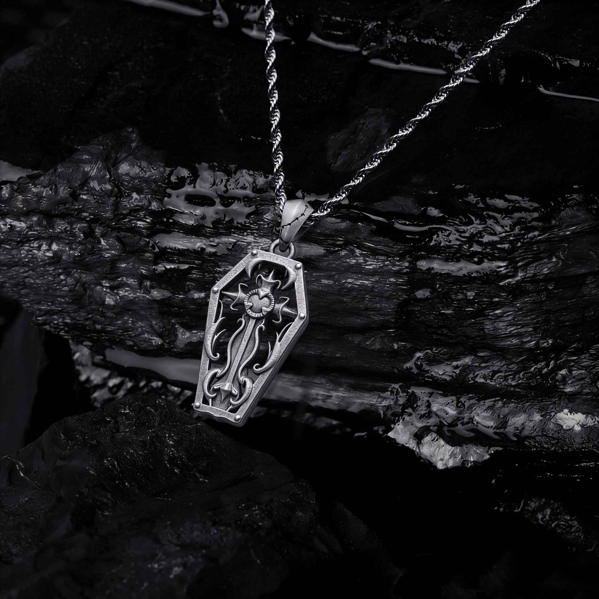 Gothic Coffin Sculptural Necklace