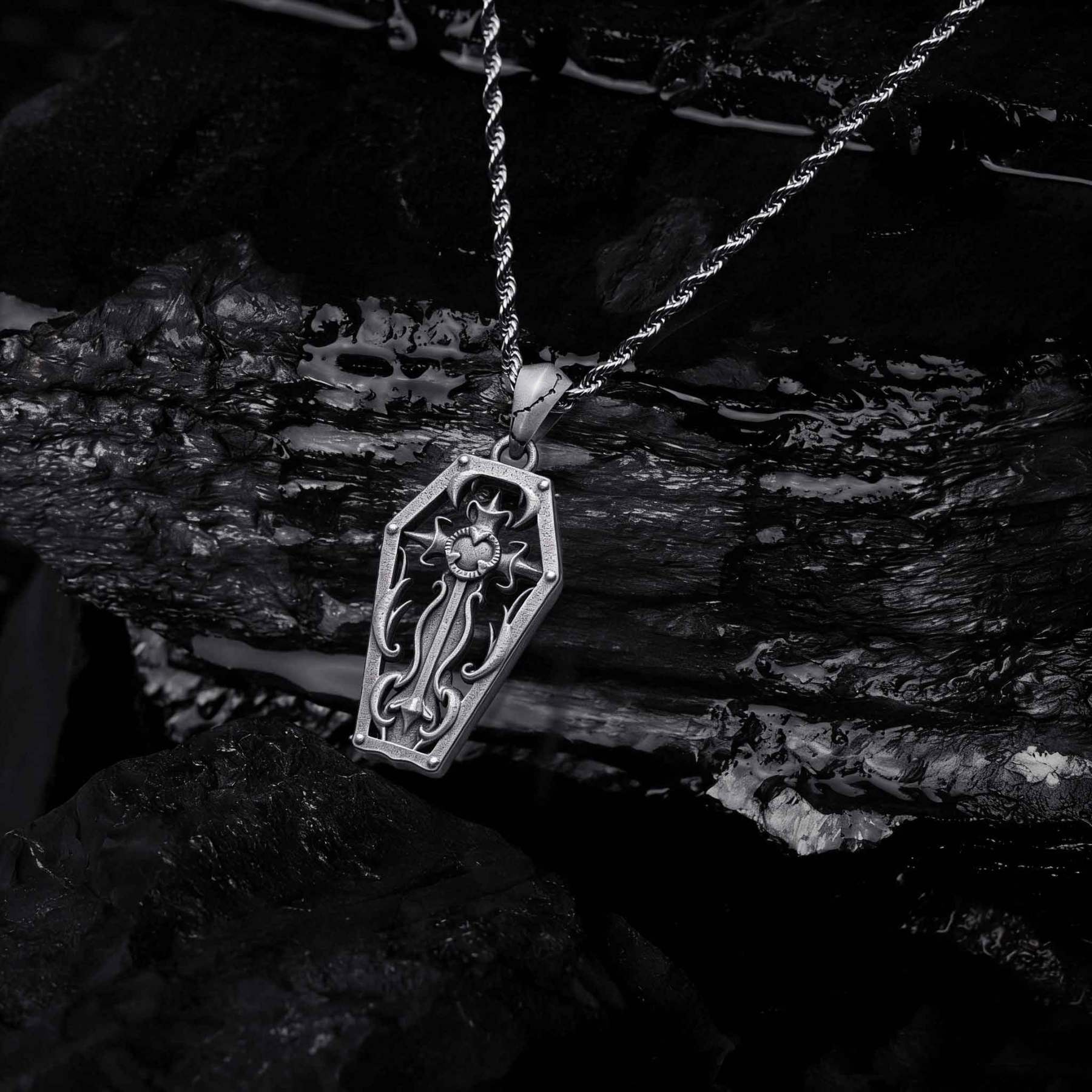 Gothic Coffin Sculptural Necklace