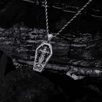 Gothic Coffin Sculptural Necklace
