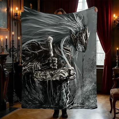 Rune of Death Flannel Blanket