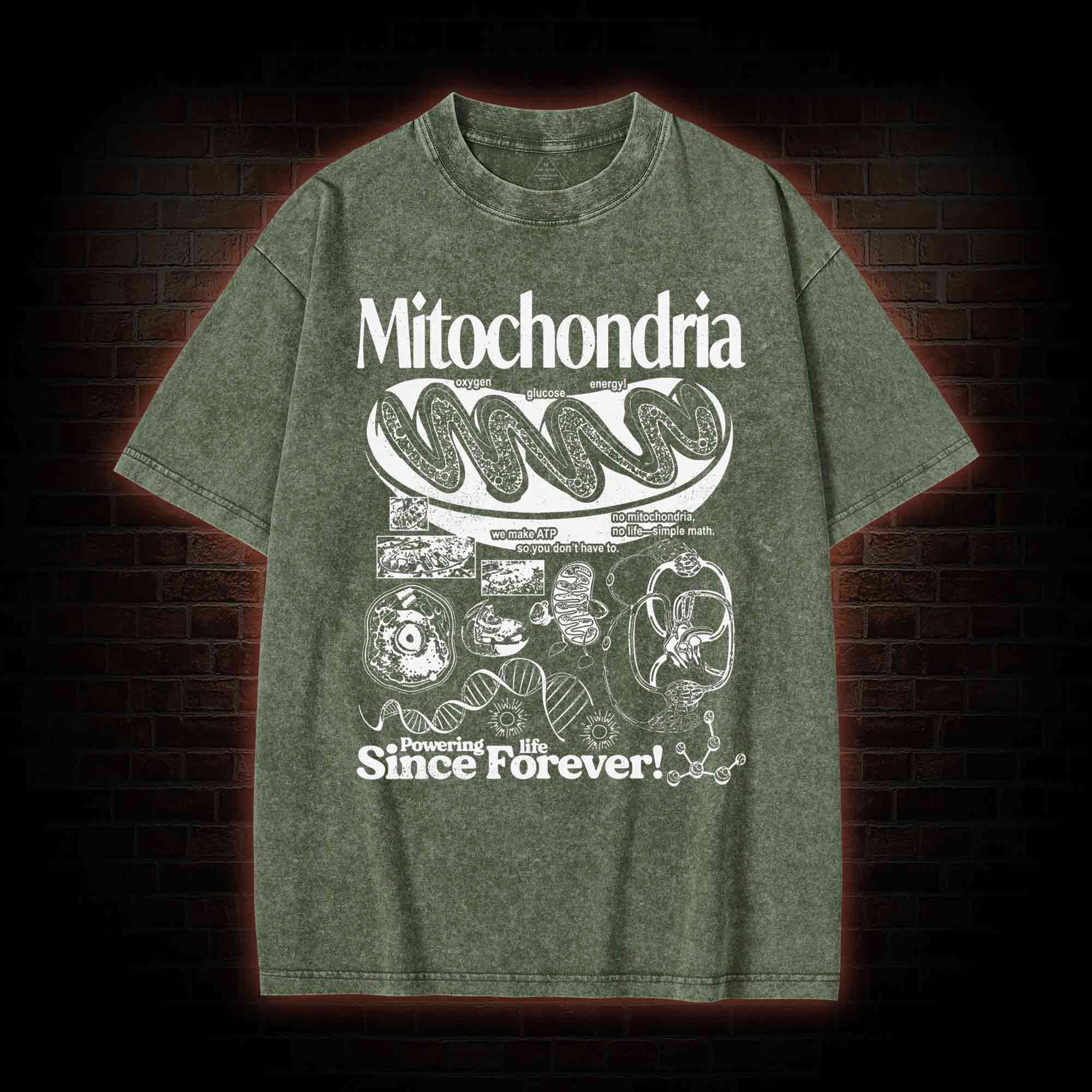 Mitochondria Vintage Washed T-shirt