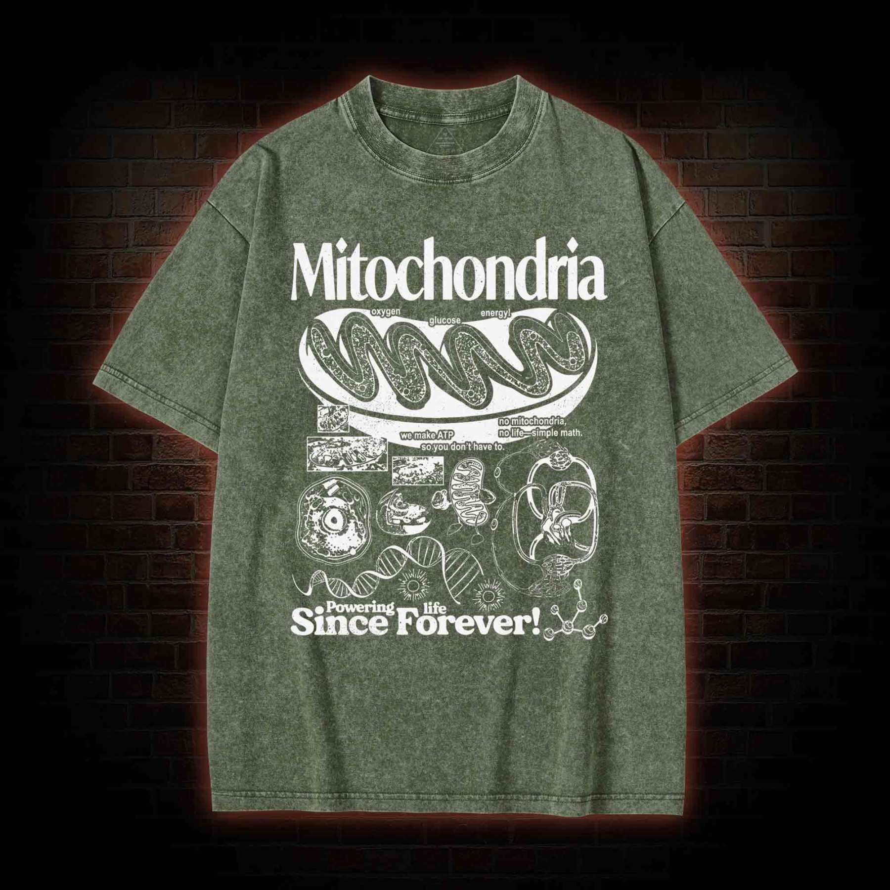 Mitochondria Vintage Washed T-shirt