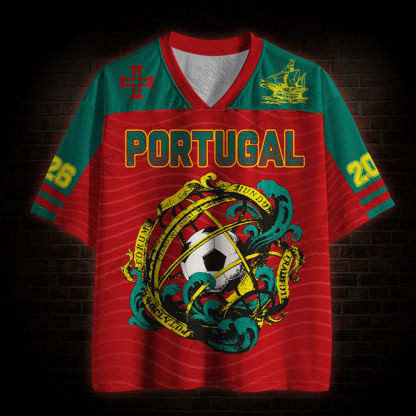Personalized Armillary Sphere Portugal Mesh Jersey