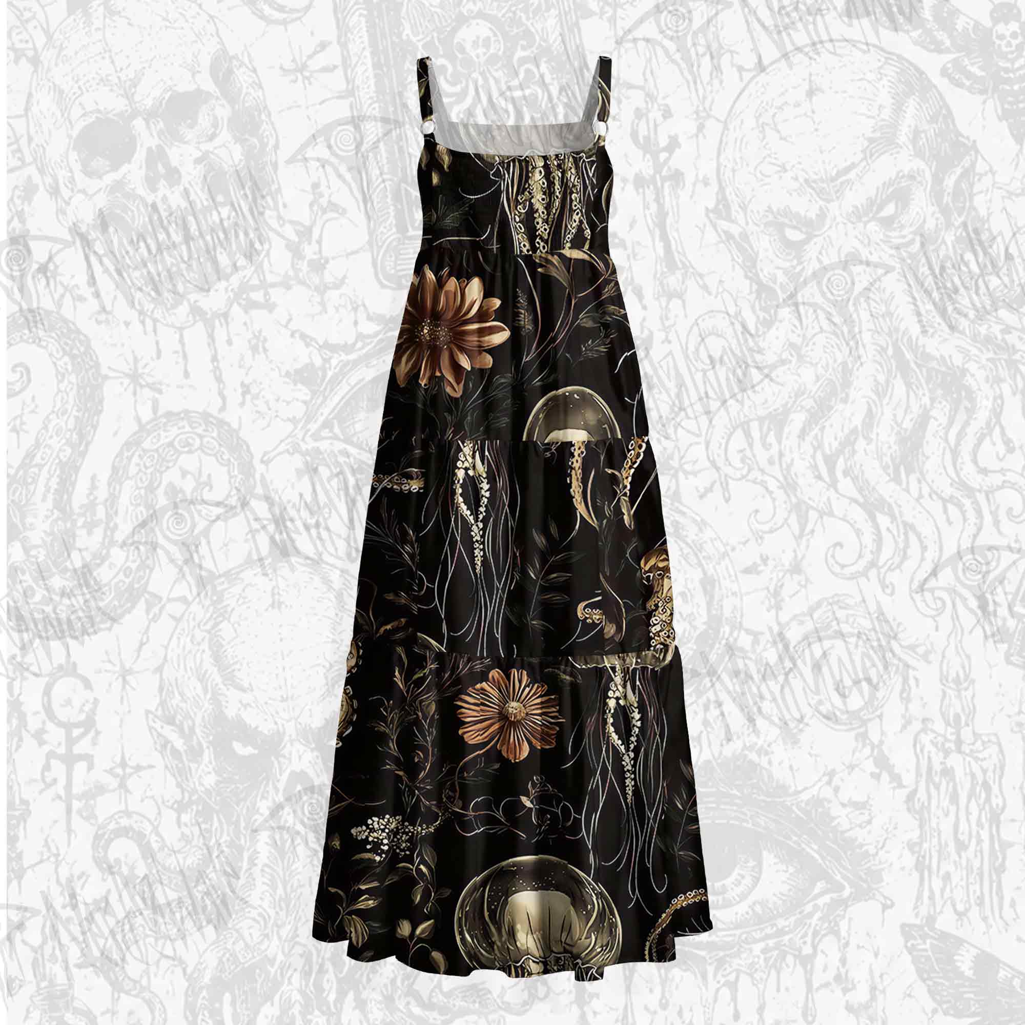 Jellyfish Wide Straps Maxi Dress