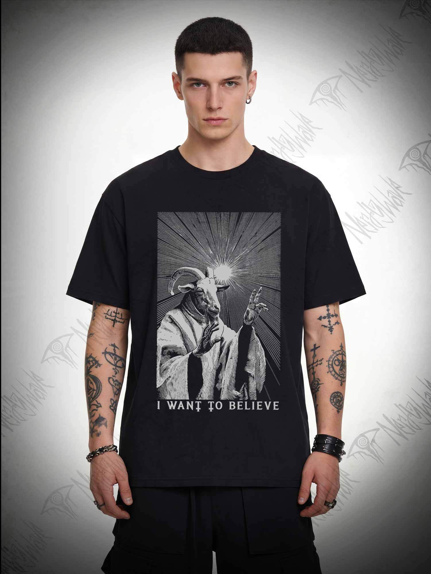 I Want to Believe Goat T-shirt