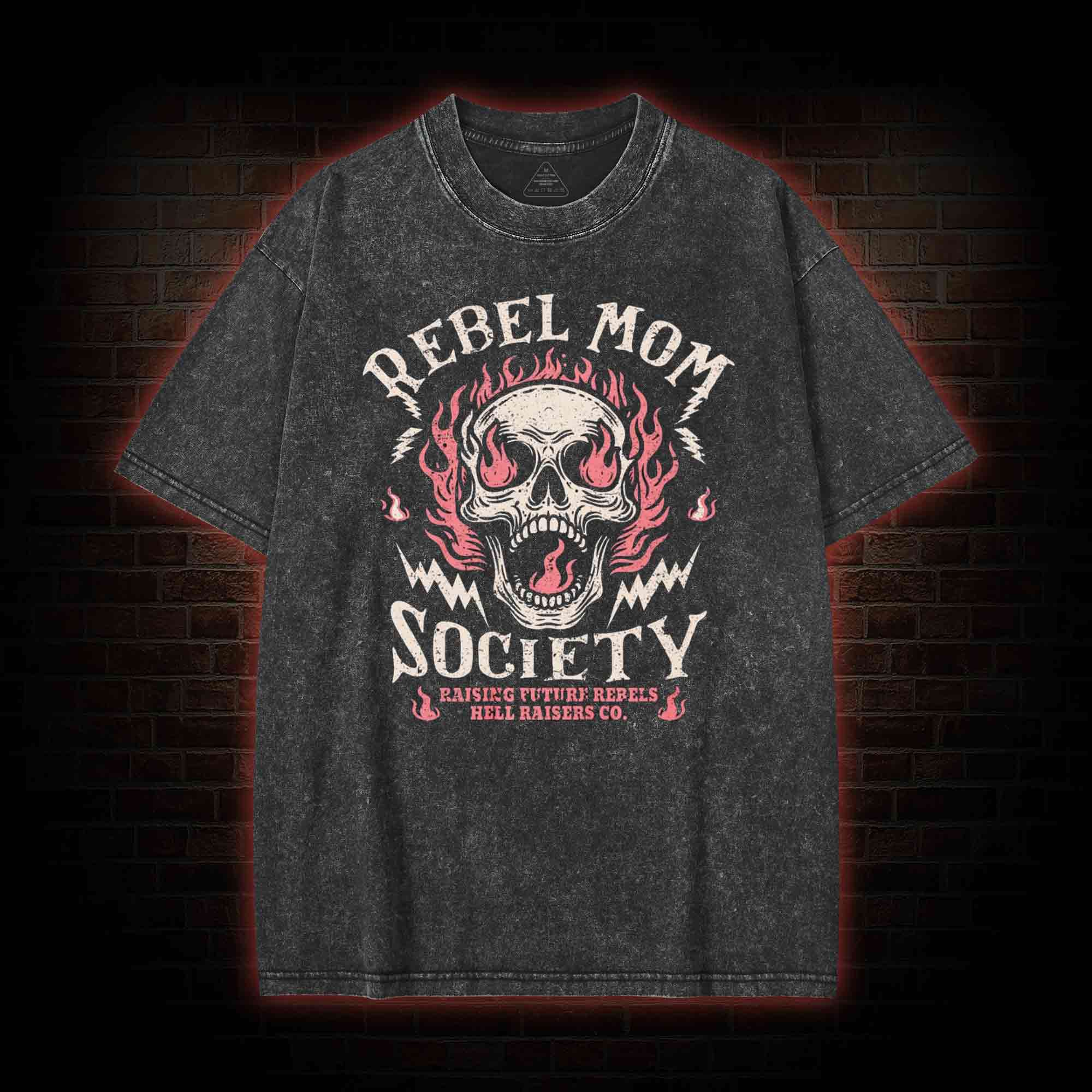 Rebel Mom Society Washed T-shirt