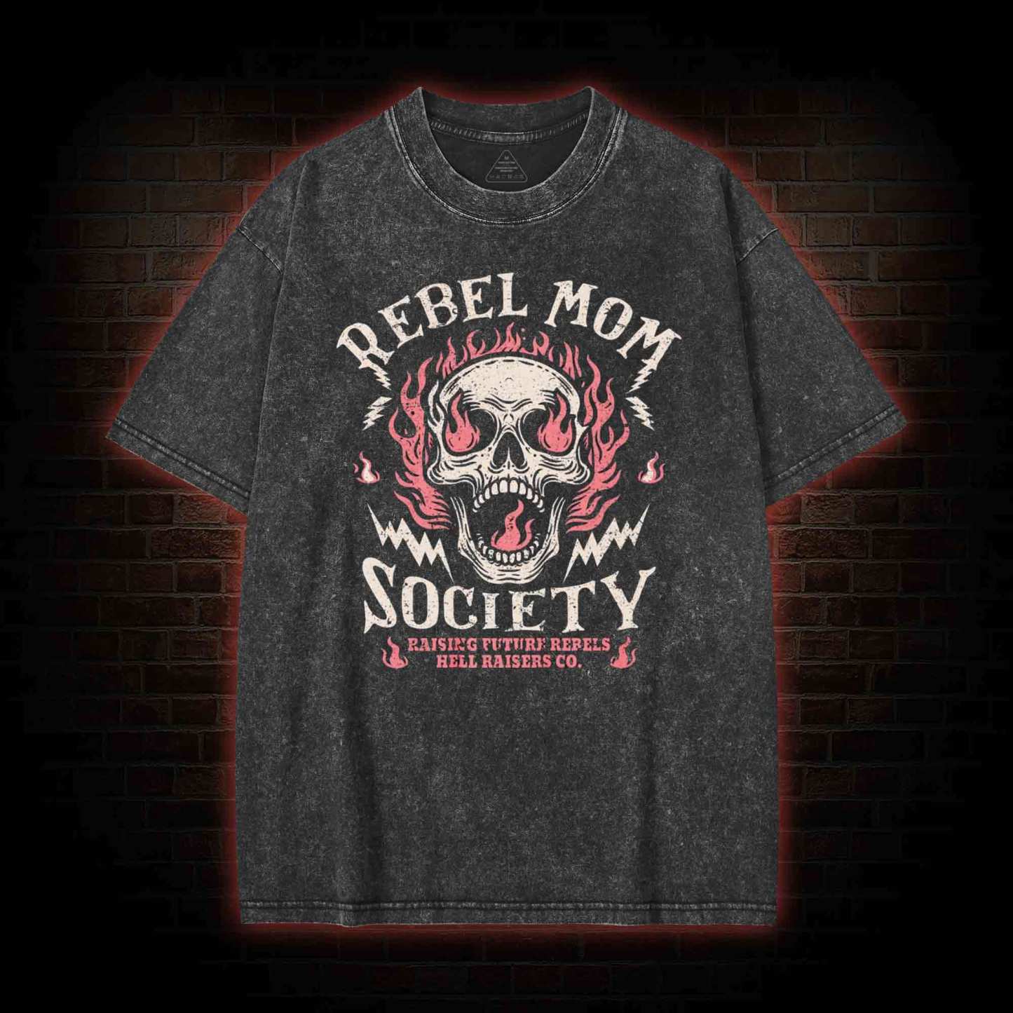 Rebel Mom Society Washed T-shirt