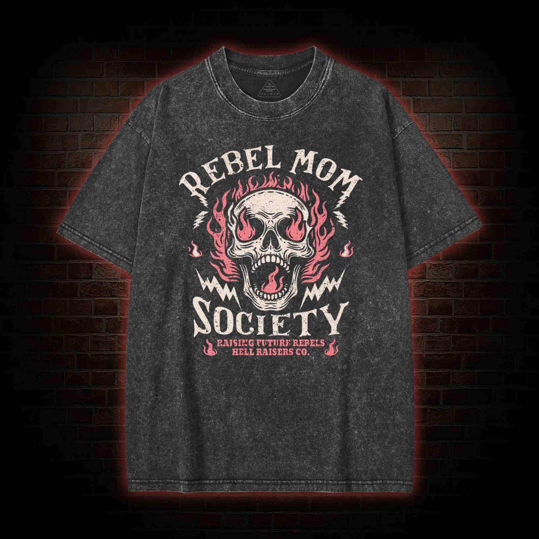 Rebel Mom Society Washed T-shirt