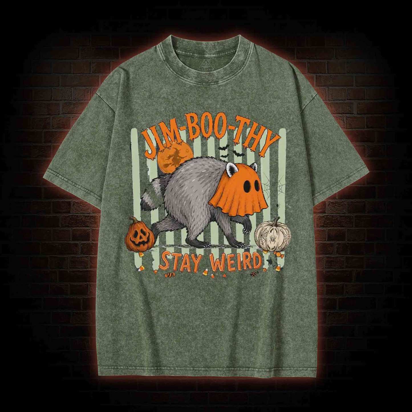 Jim-Boo-Thy Stay Werid Washed T-shirt
