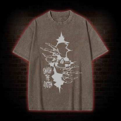 Smash the System Washed T-shirt