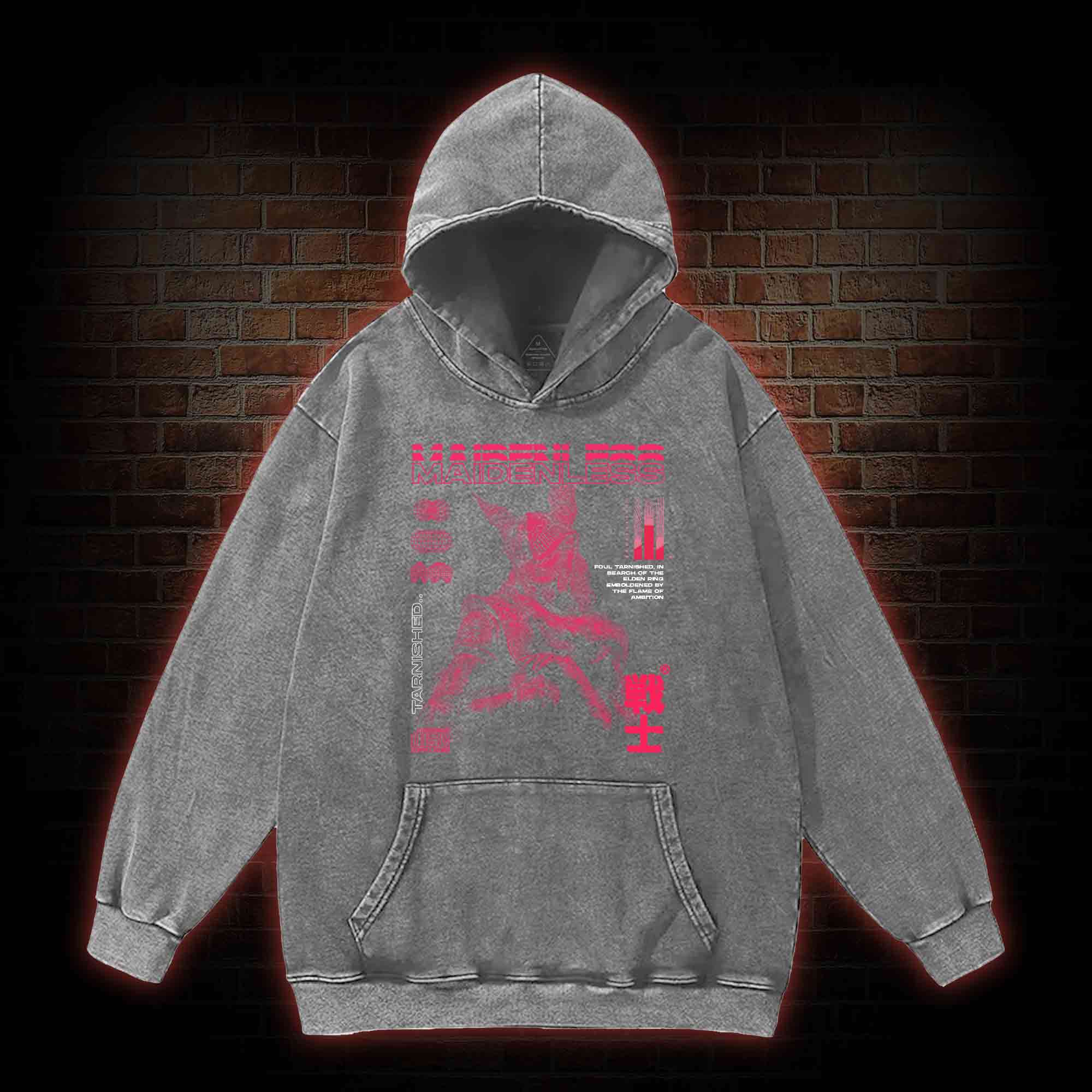 Maidenless Warrior Washed Hoodie