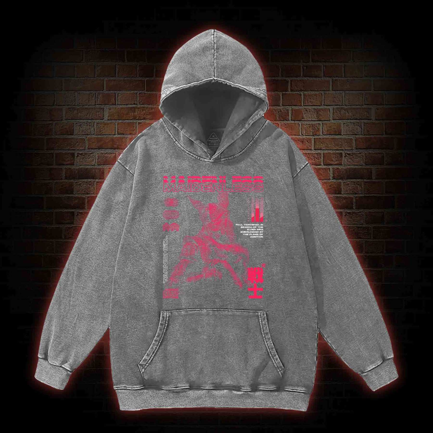 Maidenless Warrior Washed Hoodie